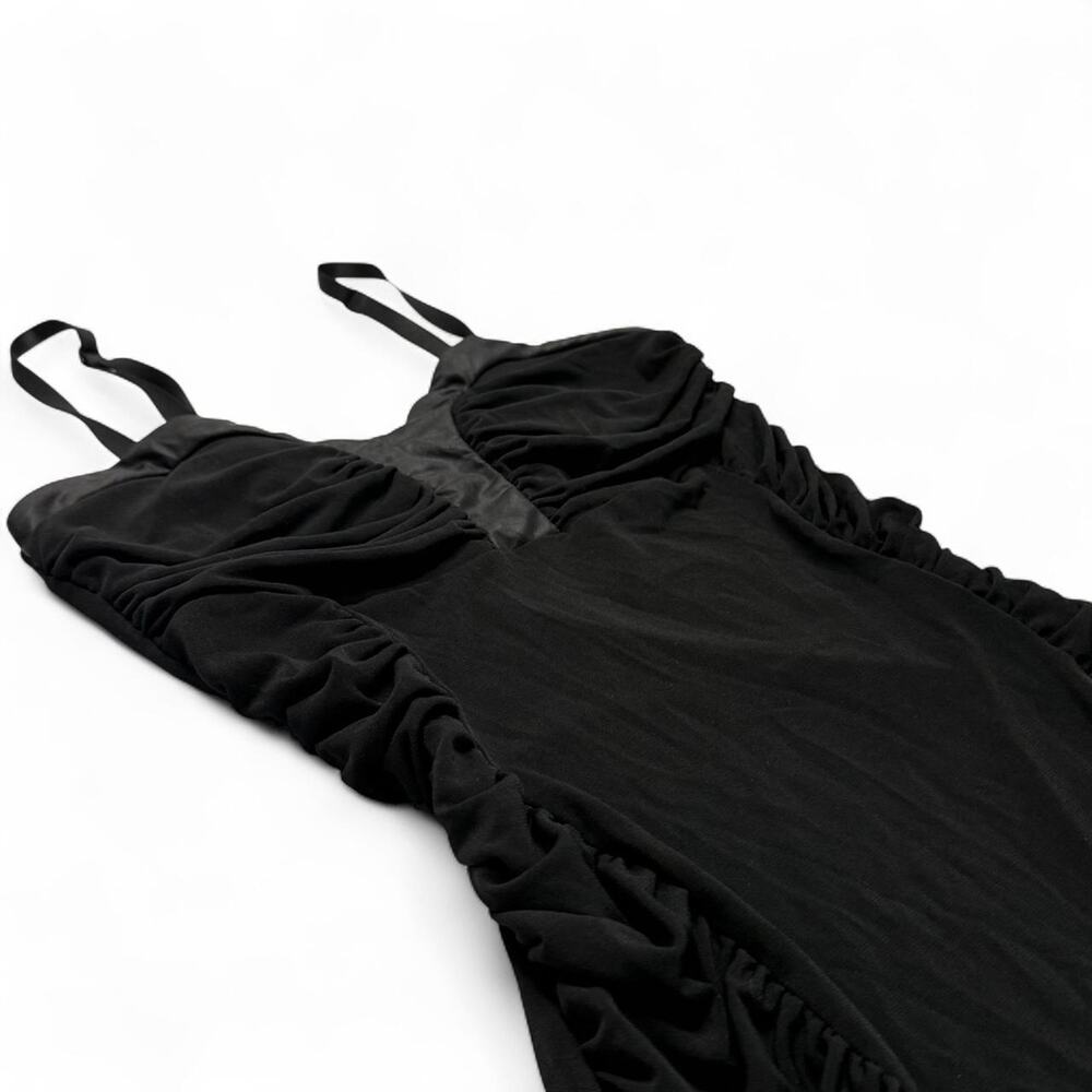 Y2K Fitted Black Snatching Going out full length tank top size small - Picture 2 of 7